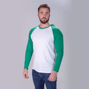 Men's T-Shirt - Body Fit Crew Neck Contrast Raglin Sleeve