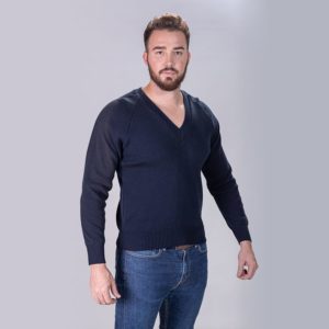 Knitted V-Neck Jersey